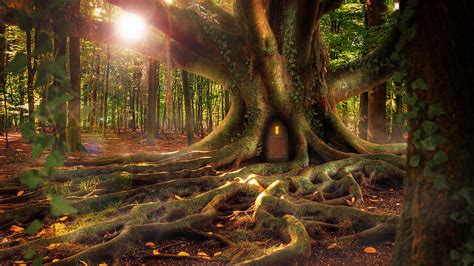 How to sell drugs online fast (2019). Download wallpaper 1920x1080 house, forest, tree, roots ...