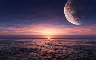 Alien Landscapes Planet Planets Ocean Wallpapers 3d