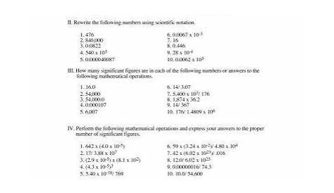 Chemistry Worksheet #1