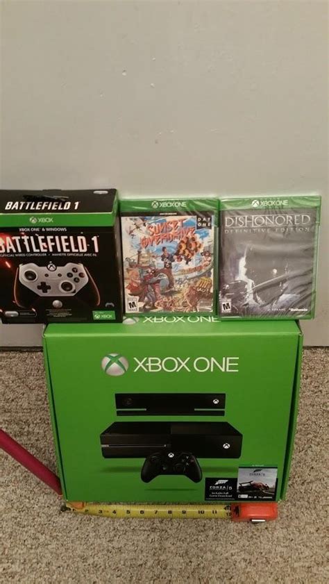 Xbox 1 500gb Console Kinect Bundle Sealed Box 7uv 00077 3 Games