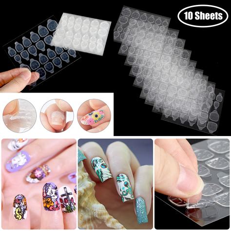1020 Set Double Sided Nail Glue Tape Sticker Adhesive Nail Tabs Press