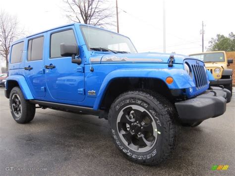 2014 Hydro Blue Pearl Jeep Wrangler Unlimited Polar Edition 4x4