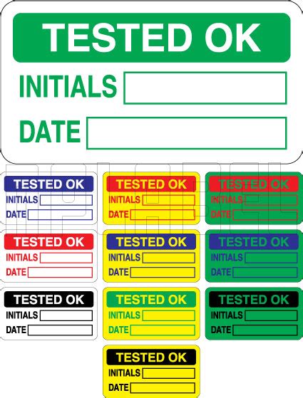 Tested Ok Inspection Stickers And Inspection Tested Ok Qc Labels