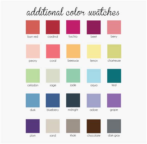 Color Swatch Extra Basic Color Names List Hd Png Download Kindpng
