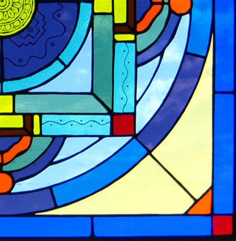 Mandala Stained Glass Art Window Panel Beautifully Etsy