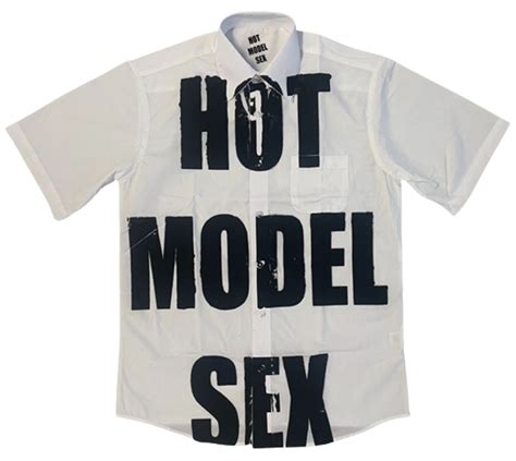 Hot Model Sex Big White Print Shirt Whats On The Star
