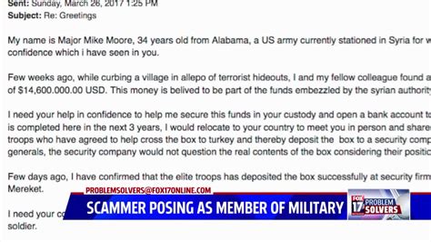 Email Scam Promises Millions From American Soldier In Syria