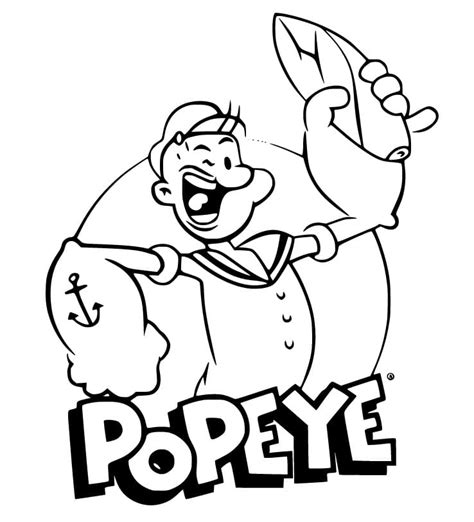 Strong Popeye Coloring Page Free Printable Coloring Pages For Kids