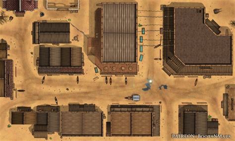 Wild West Roll20 In 2021 Wild West Fantasy Town Battle Maps