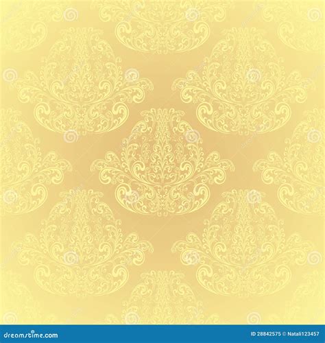 Seamless Beige Wallpaper Stock Vector Illustration Of Retro 28842575