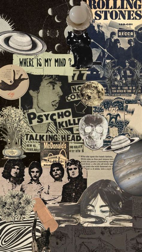 Collage Of Rock And Roll Posters With The Words Rolling Stones Written