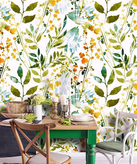 Peel N Stick Wallpaper Self Adhesive Wallpaper Floral Wallpaper Wall