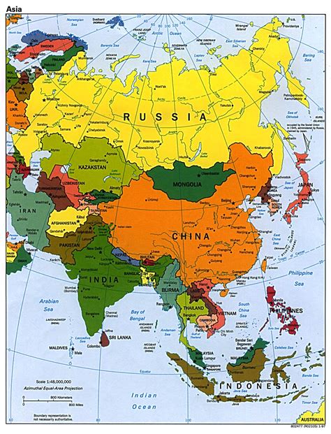 Large Scale Political Map Of Asia 1997 Asia Mapsland Maps Of Gambaran