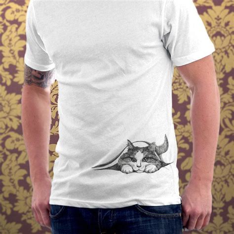 Popular Items For Mens Cat Shirt On Etsy Cat Tshirt T Shirt Painting