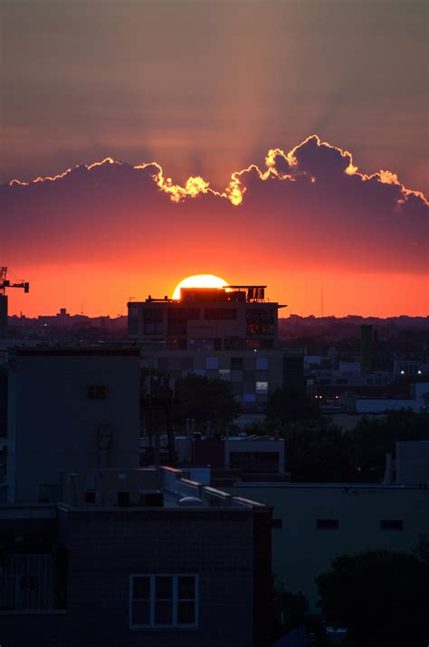 Sunset Over City Skyline · Free Stock Photo
