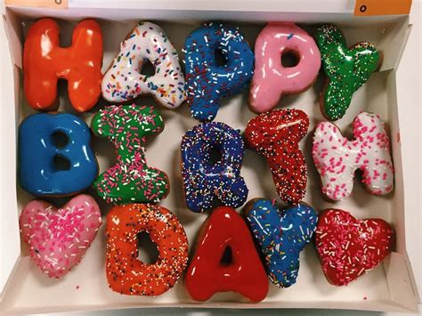 15 Letter Custom Donuts — Terrys Donuts Happy Birthday Donut
