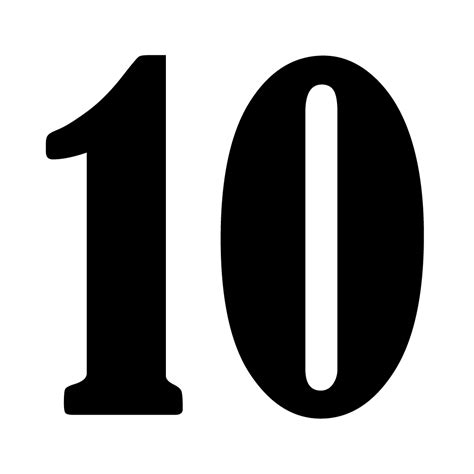 Number 10 Clipart Black And White Free Download On Clipartmag