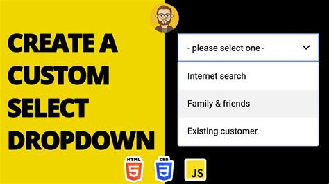 how to style select tags create custom dropdown with html css javascript