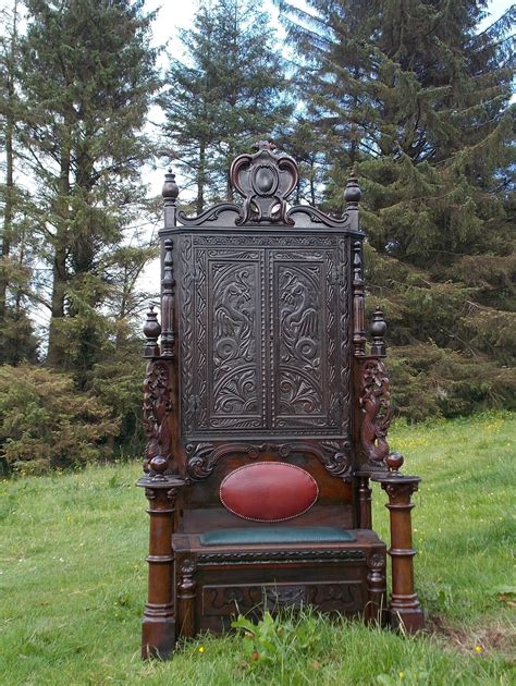 Ornate Handcrafted Hardwood Throne Etsy Uk