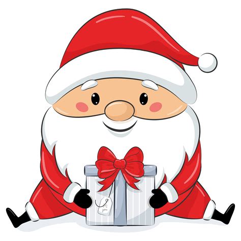 Christmas Clipart Cute Santa Clip Art Png Eps Jpeg Digital