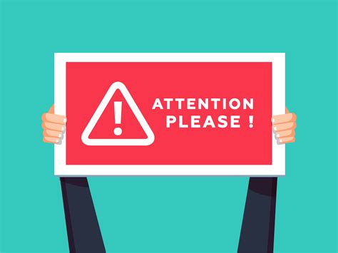 Attention Please Concept Vector Illustration Of Important Announcement