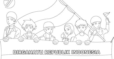 Sketsa Gambar Hari Kemerdekaan Image Sites