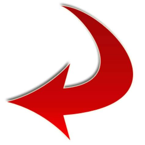 Red Curved Arrow