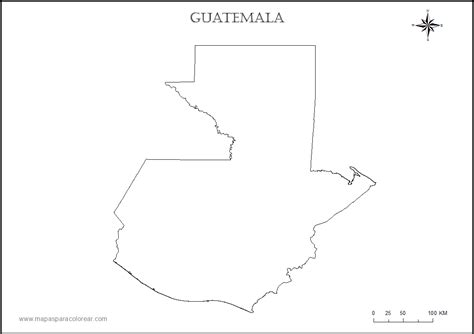 Mapa De Guatemala Mapa Para Colorear Mapa Dibujo Actividades De Mapa