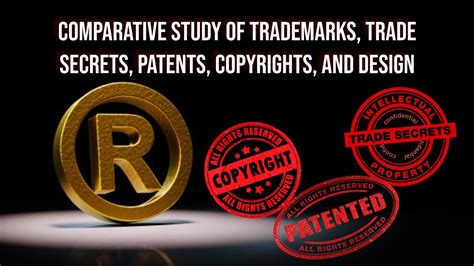 Comparative Study Of Trademarks Trade Secrets Patent Copyright And