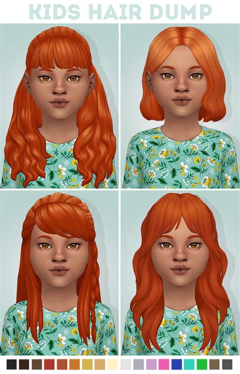 Kids Hair Dump Naevyssims On Patreon Sims 4 Toddler Sims 4