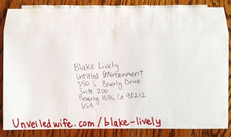 The concern is that the use of the title would unfairly prejudice. Encouraging Letter To Blake Lively