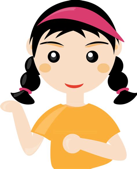 Download Cute Cartoon Girl Transparent Hq Png Image Freepngimg