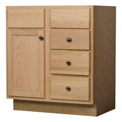 Appalachian oak kitchen cabinets are also available. Quality One™ 31-1/2" H Unfinished Oak Vanity Cabinet at ...