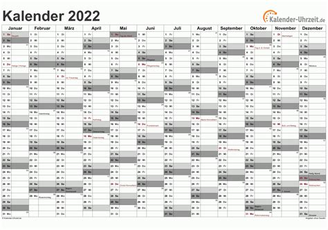 Kalender Jahresplan 2022 Excel Kalender Ausdrucken