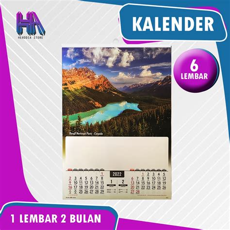 Jual Kalender Dinding Standard 6 Lembar 2023 Shopee Indonesia
