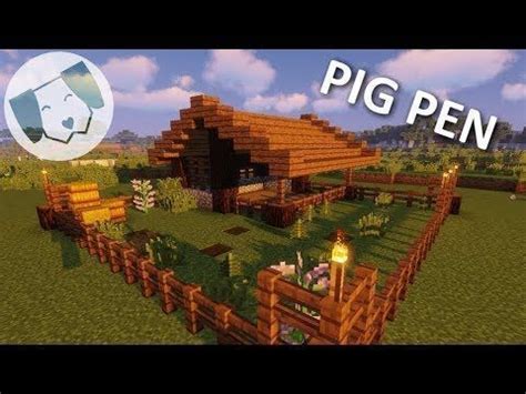 Minecraft: Pig (Animal) Pen Tutorial | Minecraft crafts, Amazing