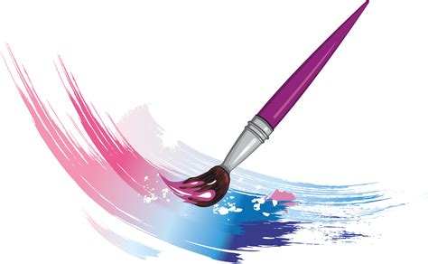 Paintbrush Clipart Purple Paintbrush Purple Transparent Free For