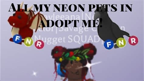Showing All My Neons In Adopt Me First Video💜 Youtube