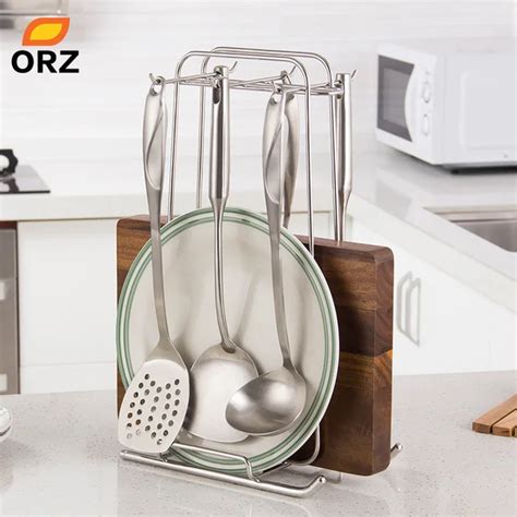 Orz Kitchen Cooking Utensil Holder Stand Sleigh Shape Chopping Board