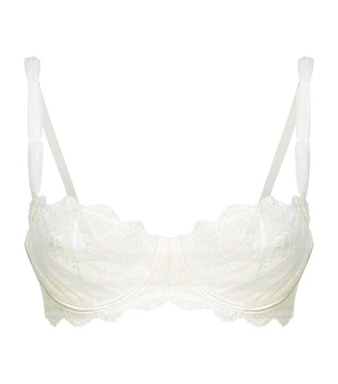 Aubade Lace Half Cup Bra In Ivory White Save 6 Lyst