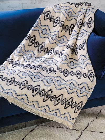 Swedish Weave In Blue And Black Afghan Br