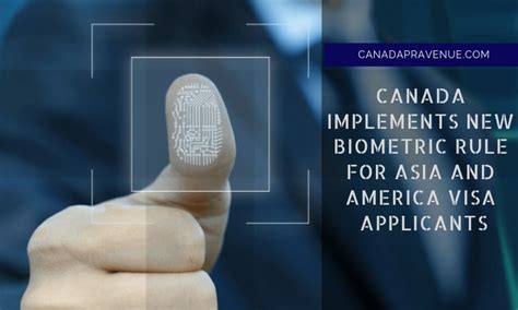 Canada Implements New Biometric Rule Wef 31st December 2018 For