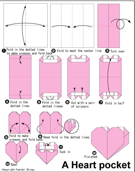 Heart Pocket Easy Origami Instructions For Kids