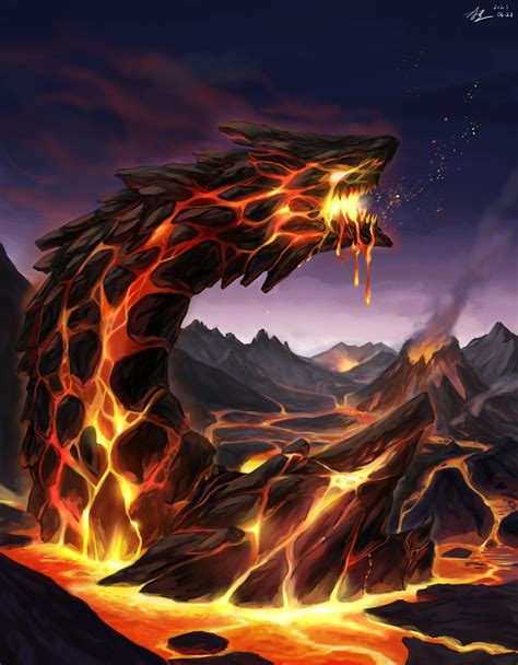 Artstation Lava Dragon