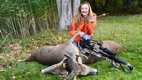 Green Bay Girl Shoots 2 Bucks With 1 Arrow In Door County