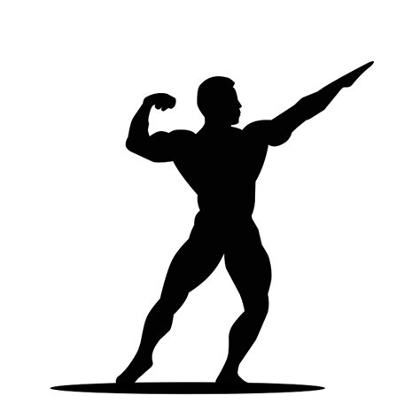 Bodybuilder Silhuett Bodybuilding Gratis Vektorgrafik På Pixabay