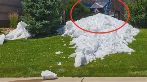 Theres A Logical Explanation For This Huge Pile Of Snow In July