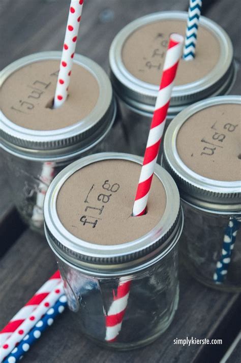 Super Easy And Inexpensive Personalized Mason Jar Drink Toppers That