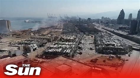 Drone Footage Shows Devastation In Beirut After Massive Explosion Which
