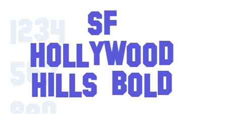 Sf Hollywood Hills Bold Font Free Download Now